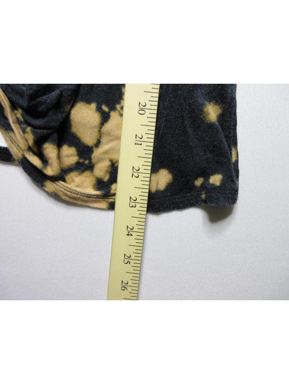 No Boundaries Black Soot Multi Tie Dye Twist Front Pocket T-Shirt Juniors SZ XL - Picture 2 of 6